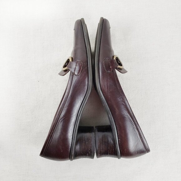 Joan & David Circa Comfort 365 Nadina Brown Leather Heeled Loafers Size 6.5 - Picture 7 of 11